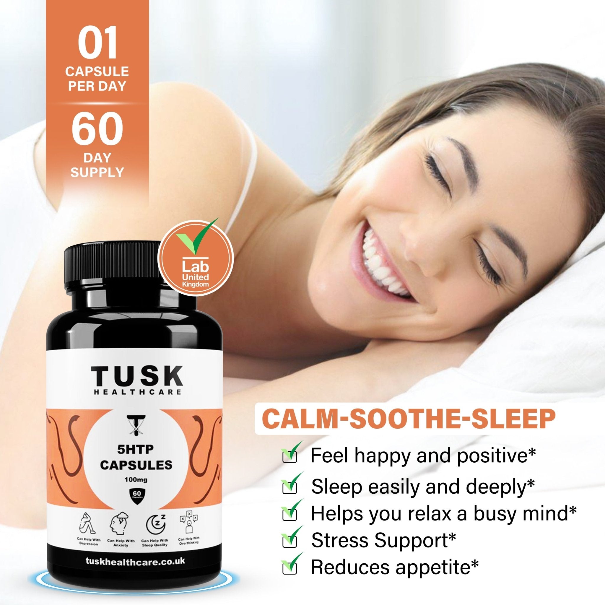 5HTP Capsules - Natural Serotonin Boost - TuskHealthCare