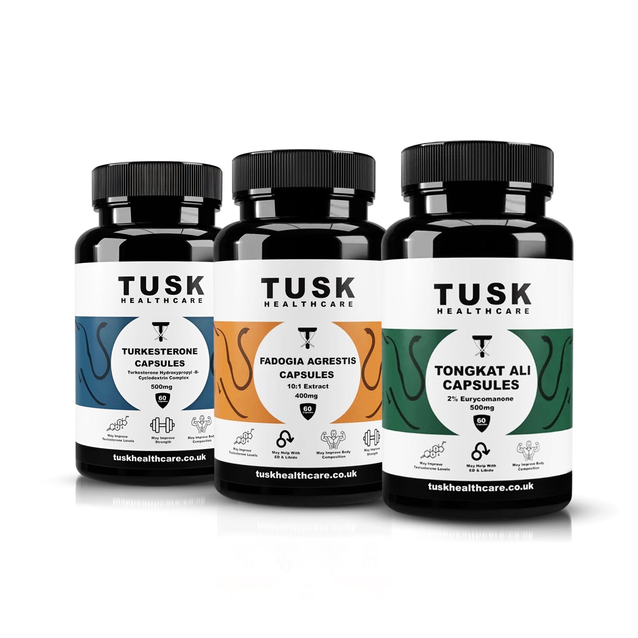 Natural Muscle Builder Bundle - Tongkat Ali, Fadogia & Turkesterone - TuskHealthCare