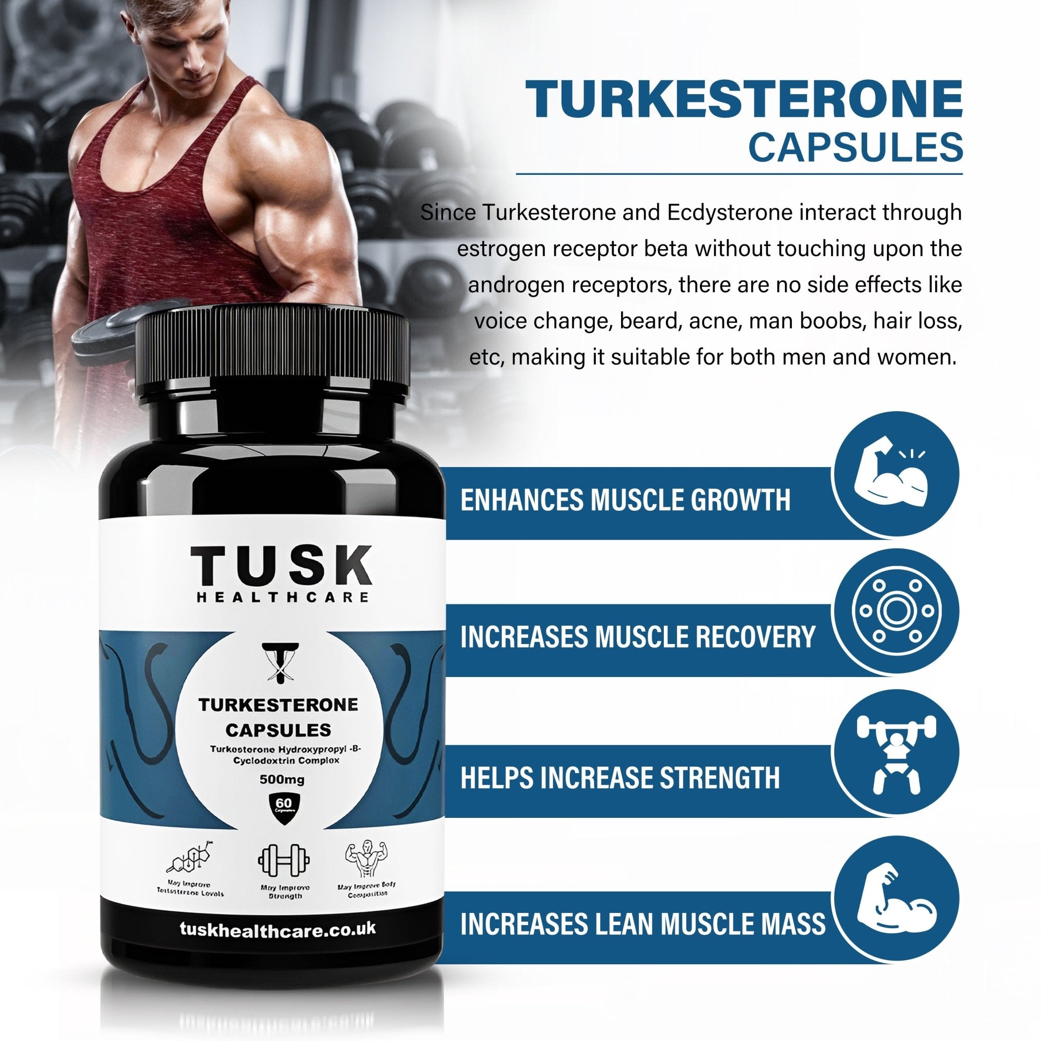 Natural Muscle Builder Bundle - Tongkat Ali, Fadogia & Turkesterone - TuskHealthCare