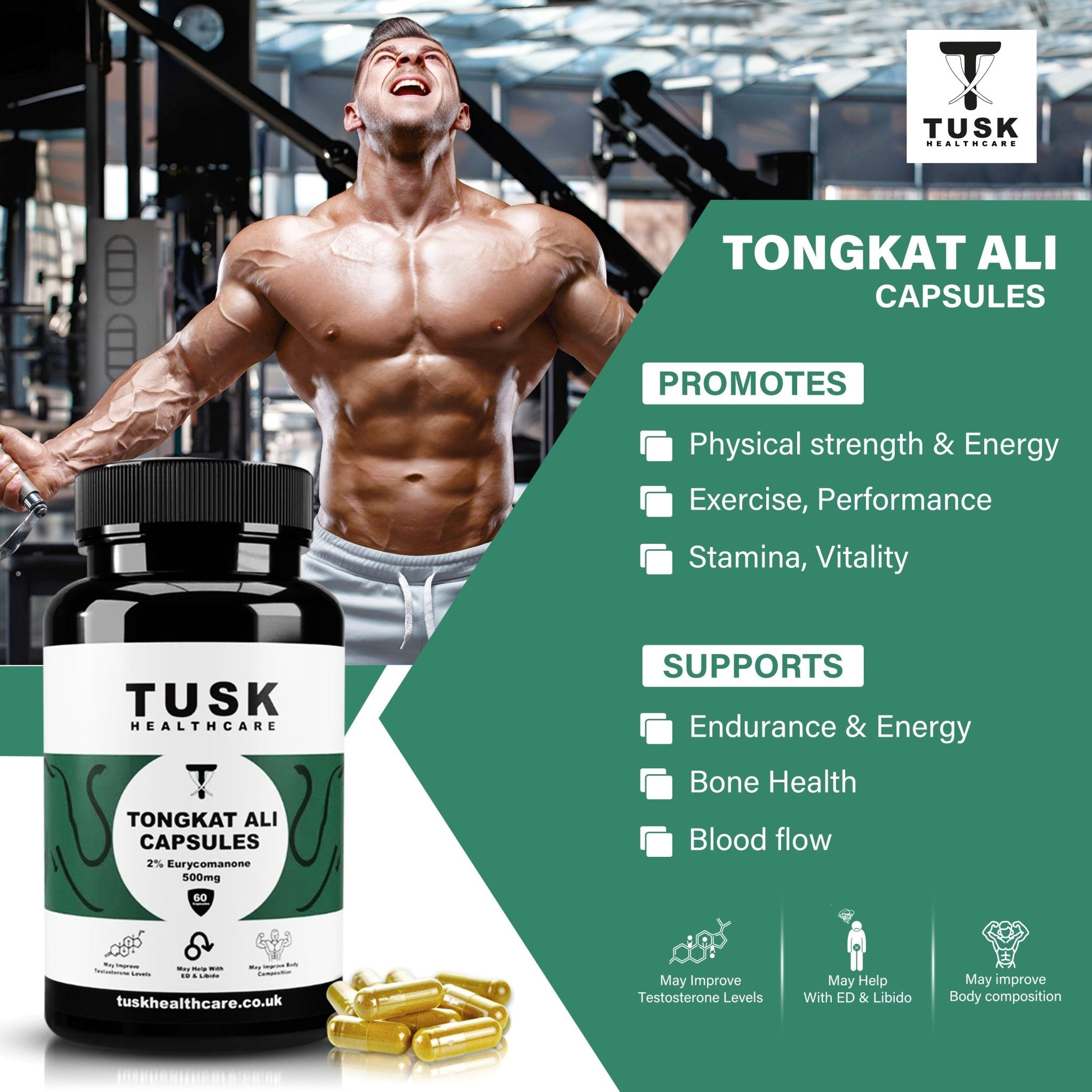 Natural Testosterone Booster Bundle - Tongkat Ali & Fadogia Agrestis - TuskHealthCare