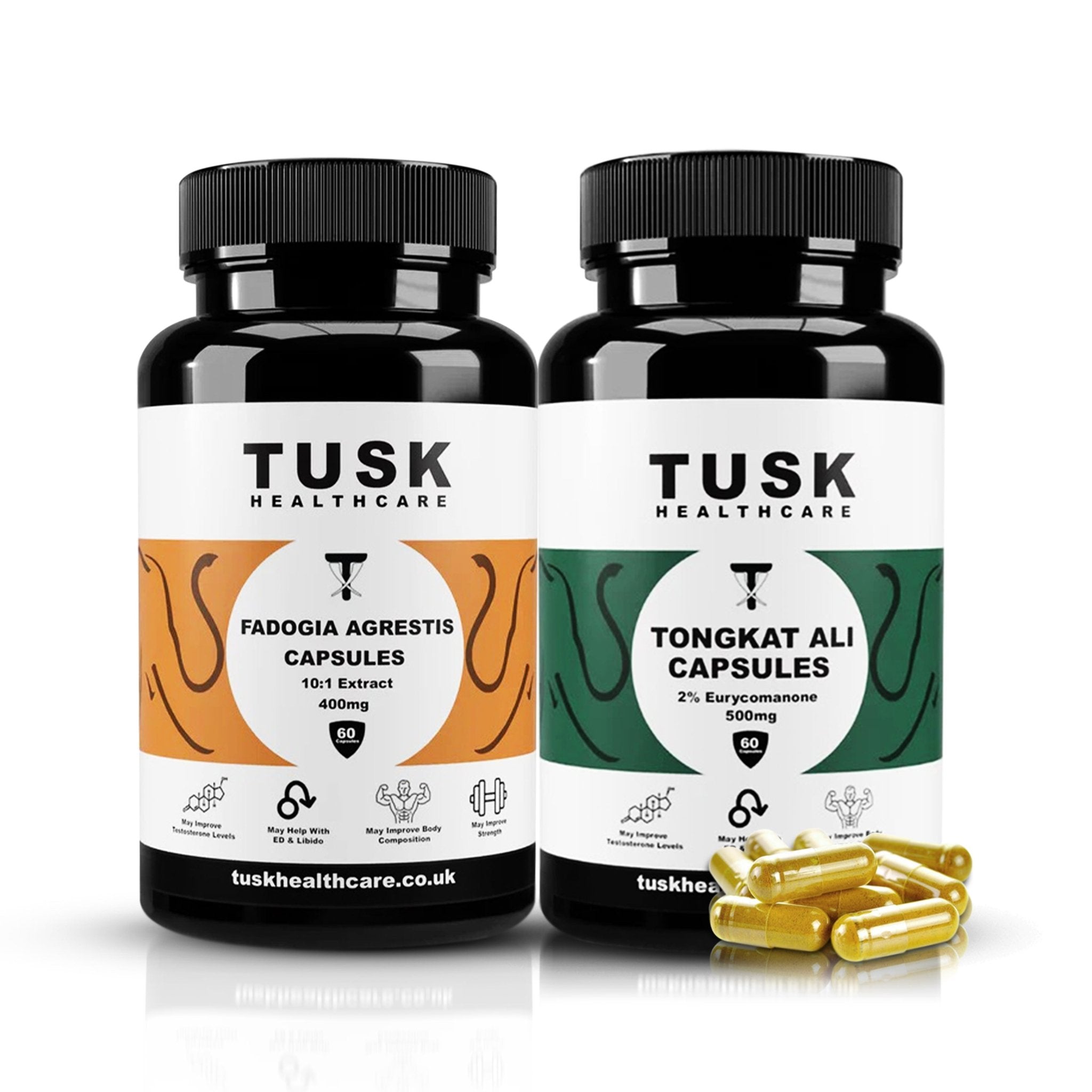 Natural Testosterone Booster Bundle - Tongkat Ali & Fadogia Agrestis - TuskHealthCare