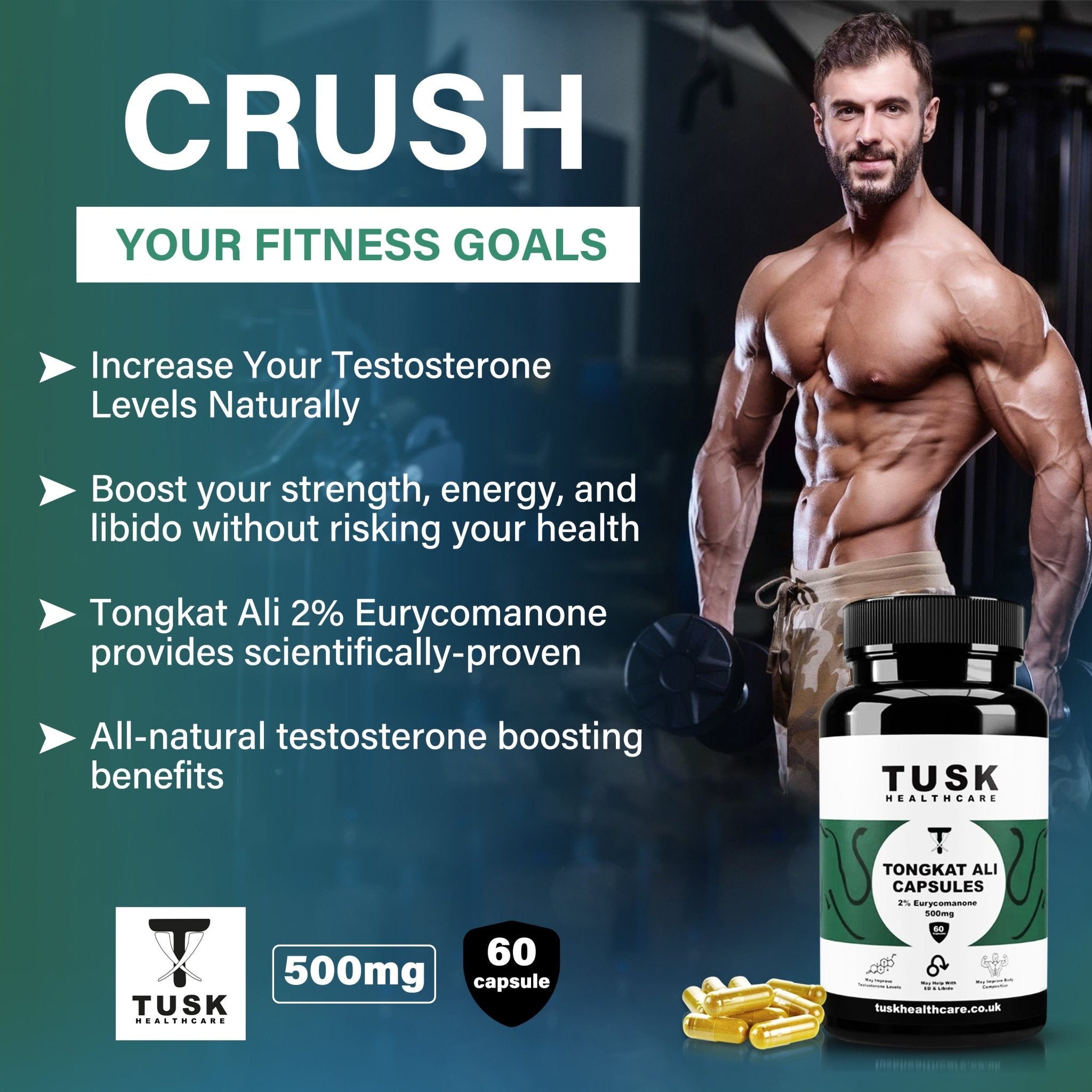 Tongkat Ali - 200:1 Ratio - Naturally Increase Testosterone Levels - TuskHealthCare