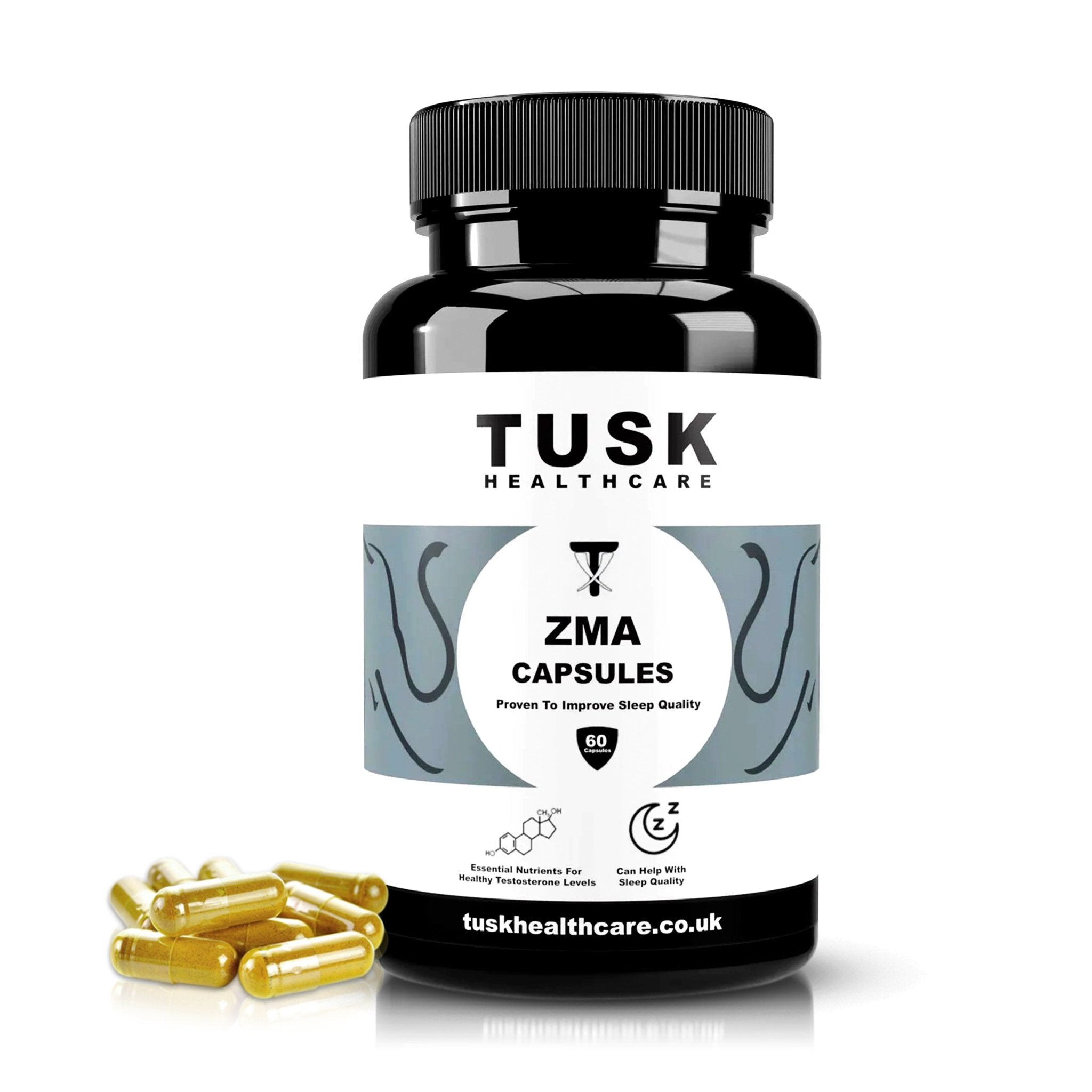 ZMA Capsules - Essential Nutrients For Testosterone Production & Proven To Improve Sleep Quality - TuskHealthCare